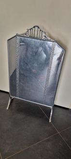 Antiek Art deco metalen haardscherm met ornamenten en bloeme, Ophalen of Verzenden, Zo goed als nieuw