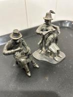 Twee tinnen beeltjes oude ambachten, Antiek en Kunst, Ophalen of Verzenden