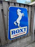 Groot ROXY sigaretten emaille reclamebord, Verzamelen, Ophalen, Reclamebord, Gebruikt, .