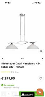 Steinhauer Capri hanglamp (nieuwpr. €299,-), Ophalen of Verzenden, Zo goed als nieuw, Glas, Verstelbaar in hoogte
