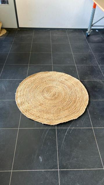 Jute vloerkleed 120 cm - rond - naturel - #7 beschikbaar voor biedingen