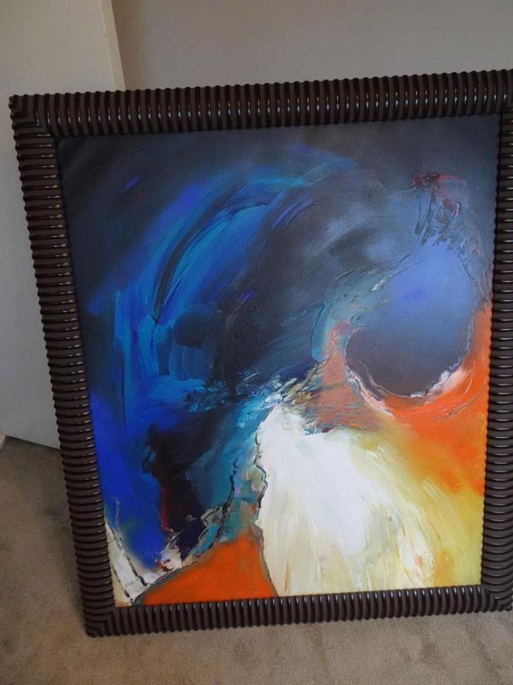 Schilderij van Marten Randa met massieve houten lijst., Antiek en Kunst, Kunst | Schilderijen | Klassiek, Ophalen