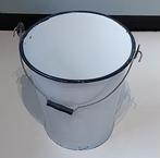 Oude emaille witte 10 liter emmer, Ophalen of Verzenden, Zo goed als nieuw, Overige materialen, Met handgreep