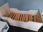 Steigerhouten kinderbed met lattenbodem, Ophalen, Gebruikt, 70 tot 85 cm, 140 tot 160 cm