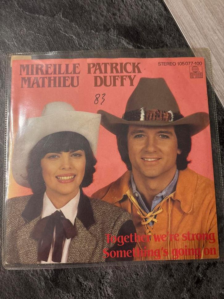 Mireille Mathieu & Patrick Duffy - Single uit 1983, Cd's en Dvd's, Vinyl Singles, Gebruikt, Single, Pop, 7 inch, Ophalen of Verzenden