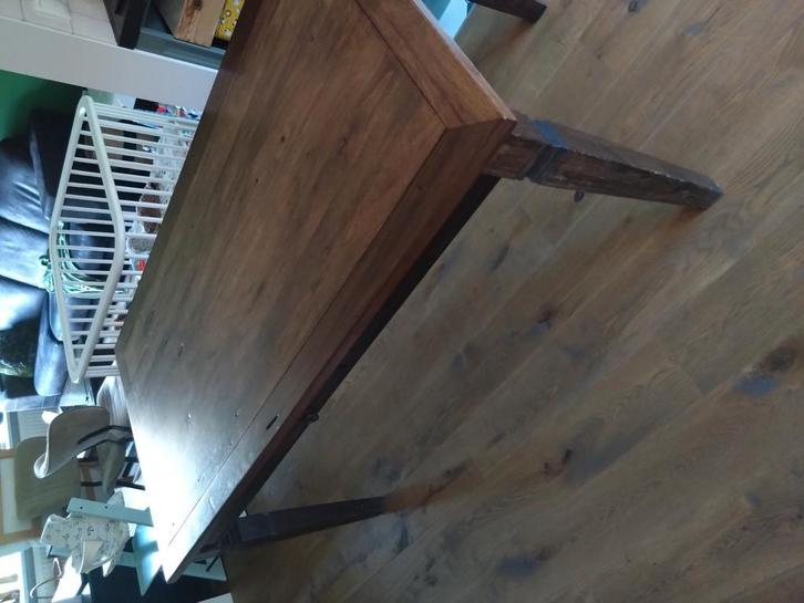 Mooie houten eettafel met laatje, Huis en Inrichting, Tafels | Eettafels, Zo goed als nieuw, 50 tot 100 cm, 150 tot 200 cm, Rechthoekig