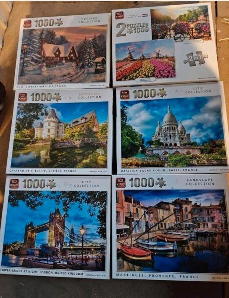 6x king puzzel 1000 stukjes, Ophalen of Verzenden