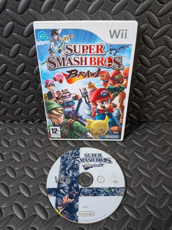 Super Smash Bros Brawl - Wii, Spelcomputers en Games, Games | Nintendo Wii, Gebruikt, Vechten, 3 spelers of meer, Vanaf 12 jaar