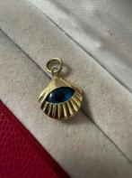 Gouden hanger met blauwe oog 14 karaat goud 585, Ophalen of Verzenden, Zo goed als nieuw, Goud