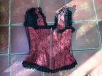 zwart/rood corset Merk Gothicana Maat S, Kleding | Dames, Ophalen of Verzenden, Body of Korset, Rood