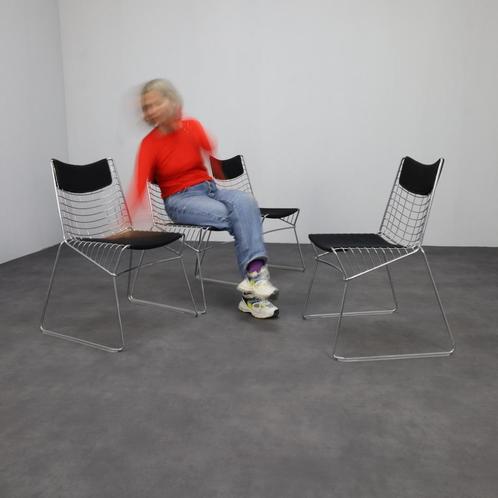 4x Dining Chair String Chair Shin Azumi Magis, 2007, Huis en Inrichting, Stoelen, Gebruikt, Vier, Metaal, Stof, Ophalen