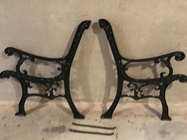 Gietijzeren Zijkanten Tuinbank., Tuin en Terras, Tuinmeubel-accessoires, Gebruikt, Ophalen