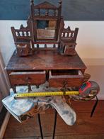 Antieke Miniatuur Kaptafel met Spiegel, Antiek en Kunst, Ophalen of Verzenden