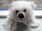 kika beer kleine maat wit velours met zwarte neus ca 25 cm, Kinderen en Baby's, Speelgoed | Knuffels en Pluche, Ophalen of Verzenden