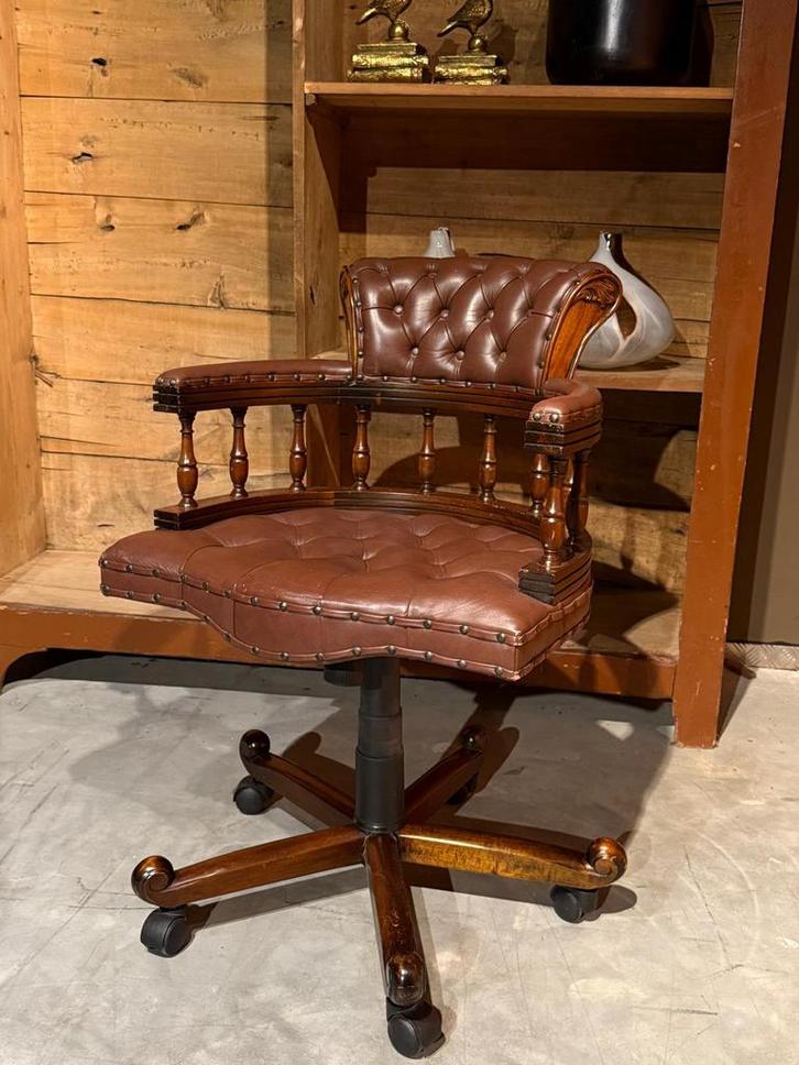 Chesterfield Engelse Westminster Bureaustoel izgs, Antiek en Kunst, Antiek | Kantoor en Zakelijk, Ophalen of Verzenden