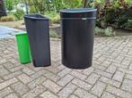 Brabantia touche bin prullenbak ovaal mat, Huis en Inrichting, Ophalen, Gebruikt, Rvs, 50 tot 75 cm