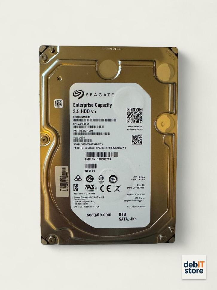 Seagate Exos 8tb NAS - Server HDD, Computers en Software, Harde schijven, Zo goed als nieuw, Server, HDD, SATA, Ophalen of Verzenden