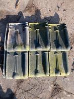 Partij gebruikte kruispannen zwart, Doe-het-zelf en Verbouw, Dakpannen en Dakbedekking, Ophalen, Gebruikt, Steen of Klei, Zwart