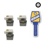 Slotenset camper caravandeur garagedeur 3 stuks Zilver Heosa, Ophalen of Verzenden, Nieuw