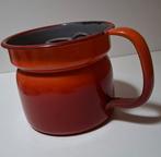 Vintage Emaille melkpan Oranje/Rood, Antiek en Kunst, Antiek | Emaille, Ophalen of Verzenden