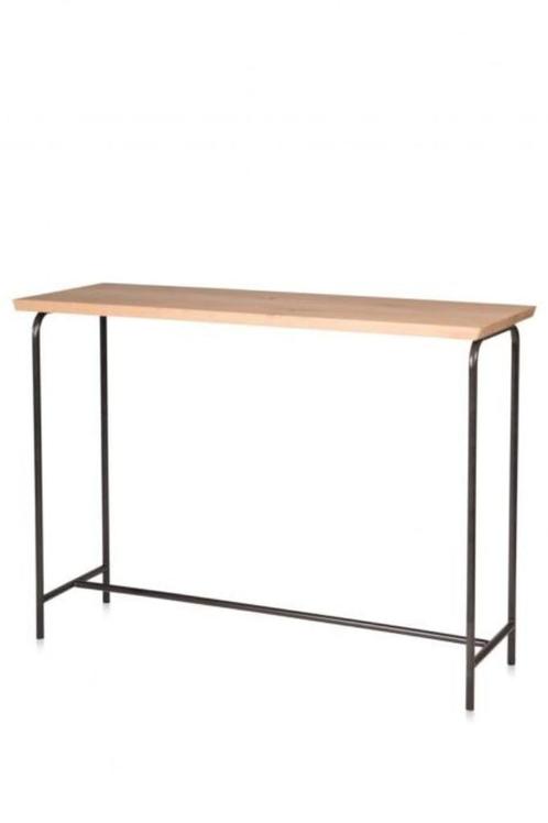 Mooie smalle bartafel Jimmy Jess Design metaal eikenhout, Huis en Inrichting, Barkrukken, Nieuw, Hout, Metaal, Ophalen