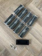 Nieuw 9x mat zwart inbouw handgreep kast 115x45mm Sistema, Ophalen of Verzenden, Nieuw, Overige materialen, Klink of Kruk