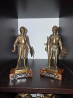 2 x brons messing ridders middel eeuwen beelden, Antiek en Kunst, Antiek | Koper en Brons, Ophalen of Verzenden
