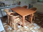Grenen eettafel + 4 stoelen, Huis en Inrichting, Tafels | Eettafels, Ophalen, Gebruikt, 50 tot 100 cm, 150 tot 200 cm
