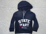 State of Art capuchon sweater blauw maat 104 trui, Kinderen en Baby's, Kinderkleding | Maat 104, Ophalen of Verzenden, Zo goed als nieuw