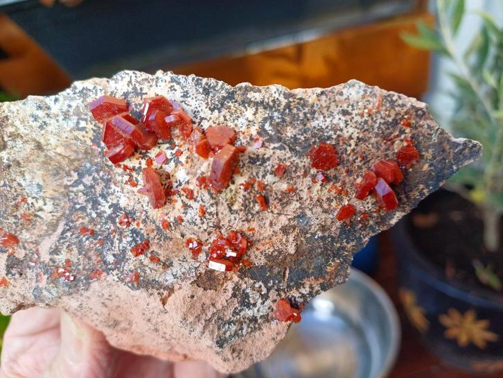 VV13 Groot stuk Vanadiniet Mibladen Marokko, Verzamelen, Mineralen en Fossielen, Mineraal, Ophalen of Verzenden
