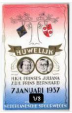 Spoorboekje 7 januari 1937 voor het huwelijk van Kon.Juliana, Verzamelen, Verzenden, Gebruikt, Nederland, Tijdschrift of Boek