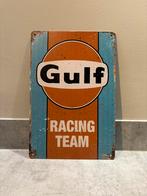 Mancave Bar Café Wanddecoratie metalen bordje Gulf Racing, Ophalen of Verzenden, Zo goed als nieuw, Reclamebord