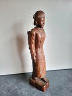 handgesneden houten beeld van een Aziatische vrouw, Ophalen of Verzenden