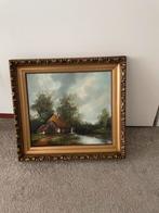 Klassiek Landschap Schilderij met Gouden Lijst, Ophalen