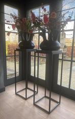 Design Zuil met verhoogd  plateau 35-35-112 cm mat zwart, Ophalen, Nieuw