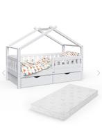 KINDERBED "Design" 140x70 cm Wit met 2 laden en matras, Kinderen en Baby's, 140 tot 160 cm, Zo goed als nieuw, 70 tot 85 cm, Ophalen