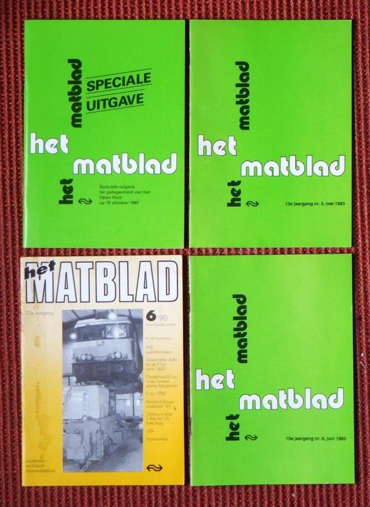NS Het Matblad 1983, 1987 en 1990, Verzamelen, Spoorwegen en Tramwegen, Gebruikt, Trein, Boek of Tijdschrift, Ophalen of Verzenden