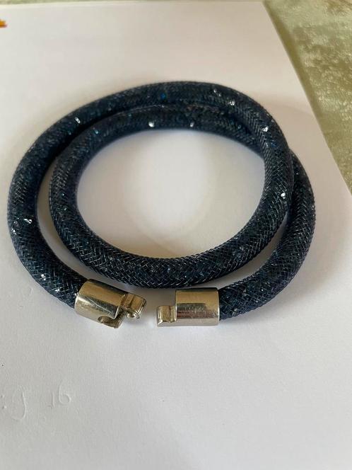 Swarovski armband donker blauw met Swarovski steentjes, Sieraden, Tassen en Uiterlijk, Armbanden, Zo goed als nieuw, Blauw, Ophalen of Verzenden