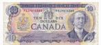 Canada, 10 Dollars, 1971, VF, p88e, Postzegels en Munten, Bankbiljetten | Amerika, Los biljet, Ophalen of Verzenden, Noord-Amerika