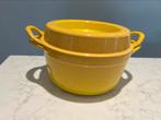 Le Creuset Doufeu 20 cm Ombre Jeune in heel goede staat, Gietijzer, Ophalen of Verzenden, Zo goed als nieuw, Keramische plaat
