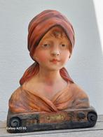 Art Deco borstbeeld door Franse beeldhouwer Villanelle, Antiek en Kunst, Ophalen of Verzenden