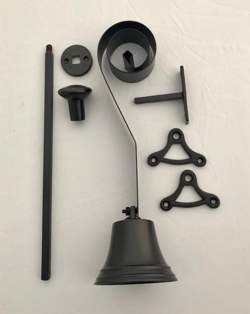 Trekbel,deurbel,bel,oudebel,authentieke bel Trekbel Zwart ro, Antiek en Kunst, Curiosa en Brocante, Ophalen of Verzenden