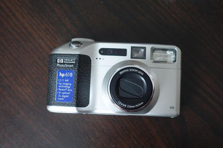 HP Photosmart 618 camera met Pentax lens, Audio, Tv en Foto, Fotocamera's Digitaal, Gebruikt, Compact, HP, Minder dan 4 keer, Ophalen of Verzenden