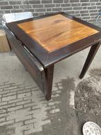 Compacte uitschuifbare tafel met 2 stoelen, Huis en Inrichting, Tafels | Eettafels, Ophalen, Gebruikt, 50 tot 100 cm, Klassiek