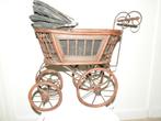 Antiek prachtig poppen wagentje sierlijk scharnierende kapje, Ophalen