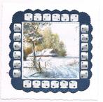 kerstopleg met lint, Verzenden, Nieuw, Kerst, Blanco kaart of Basiskaart