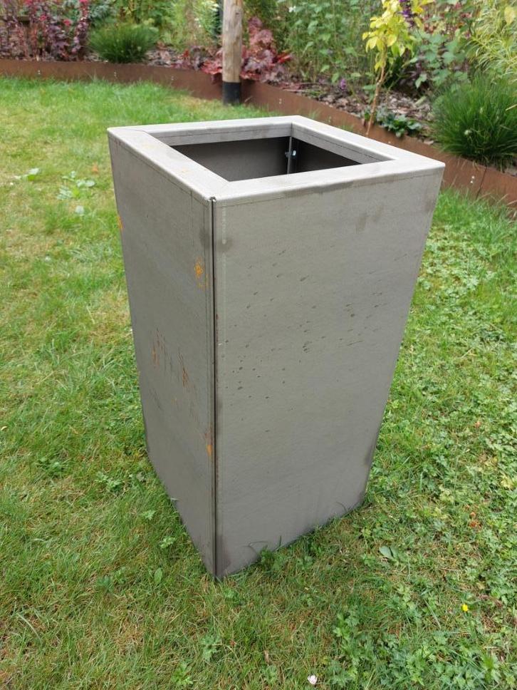 Cortenstaal plantenbak Miami 30x30x60 cm, Tuin en Terras, Bloembakken en Plantenbakken, Nieuw, Metaal, Balkon, Tuin, 60 cm of meer
