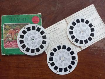 Viewmaster Bambi 3 schijfjes en boekje beschikbaar voor biedingen