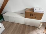 Ikea BESTÅ Tv-meubel met hoog glas witte deuren, Huis en Inrichting, Ophalen, Nieuw, 25 tot 50 cm, Minder dan 100 cm