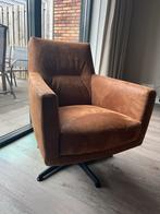 Draai fauteuil - cognac bruin, Zo goed als nieuw, 50 tot 75 cm, Ophalen